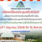 แจ้งงดใช้หอประชุม